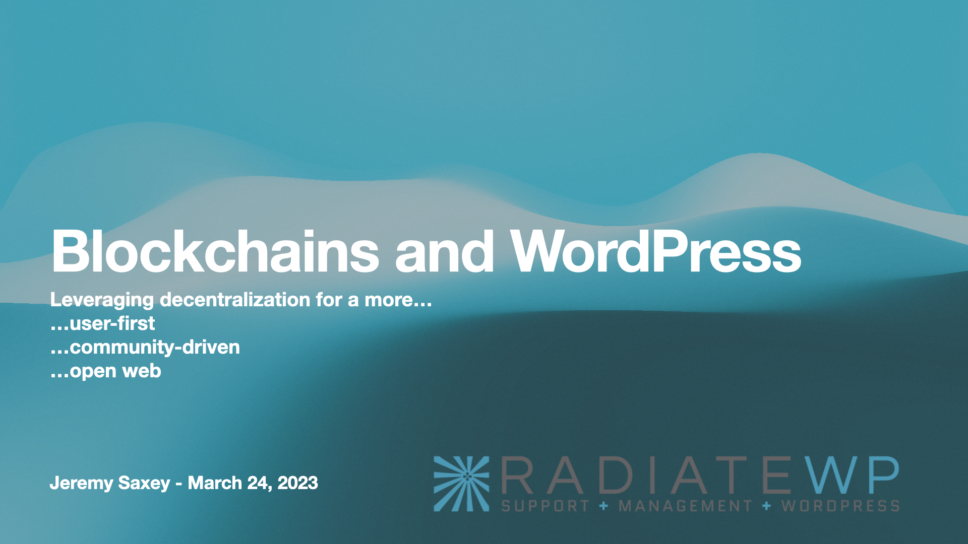 Presentation: Blockchains and WordPress