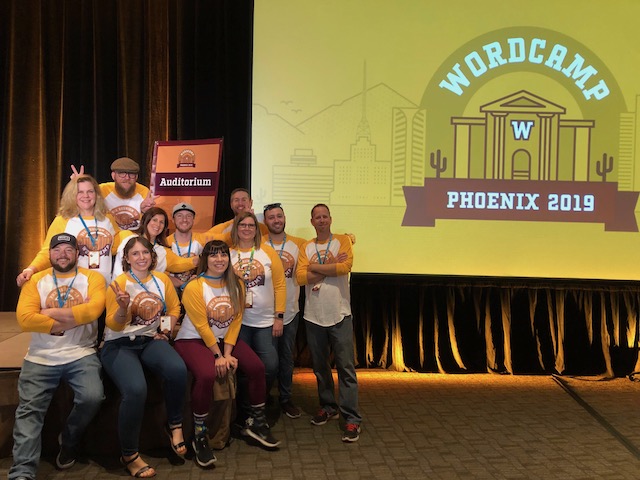 Group picture of WordCamp Phoenix organizers. 